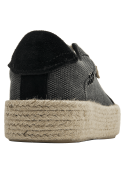 calzado casual contemporáneo gris oscuro con suela de yute trenzado