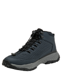 Botín outdoor azul marino para hombre, diseño moderno en textil con apariencia de malla ventilada.
