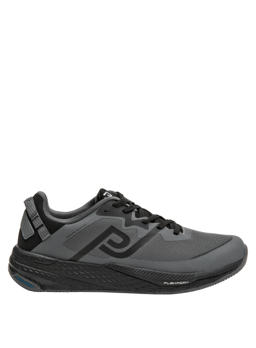 Zapatilla gris de hombre, textil y cómoda, perfecta para un look casual relajado.