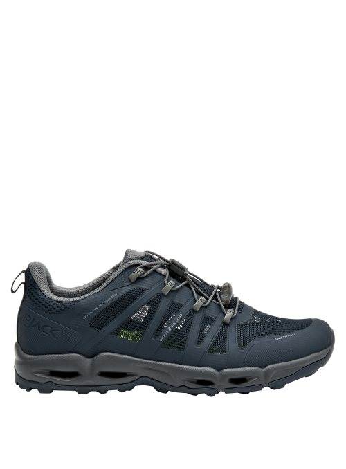 Zapatilla athleisure azul para caminatas y estilo casual urbano.