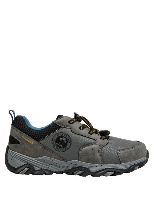 zapatilla para niño en color gris, material sintético y taco de 3,5 cm, cómoda y estable para diversas actividades.
