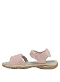 Sandalia casual rosada para niña, diseño minimalista con suela plana.