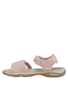 Sandalia casual rosada para niña, diseño minimalista con suela plana.