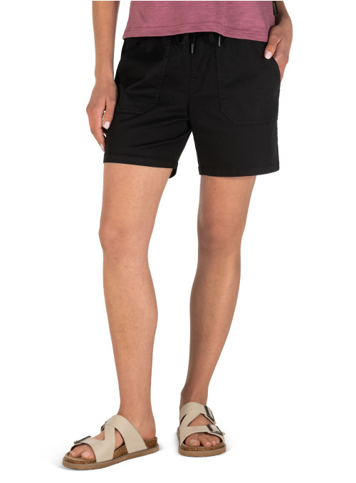 Short casual negro de mujer, acabado liso y suave, ideal para estilos urbanos.