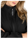 Chaqueta femenina negra, versátil y ligera, tejido suave con elasticidad, perfecta para cualquier ocasión.
