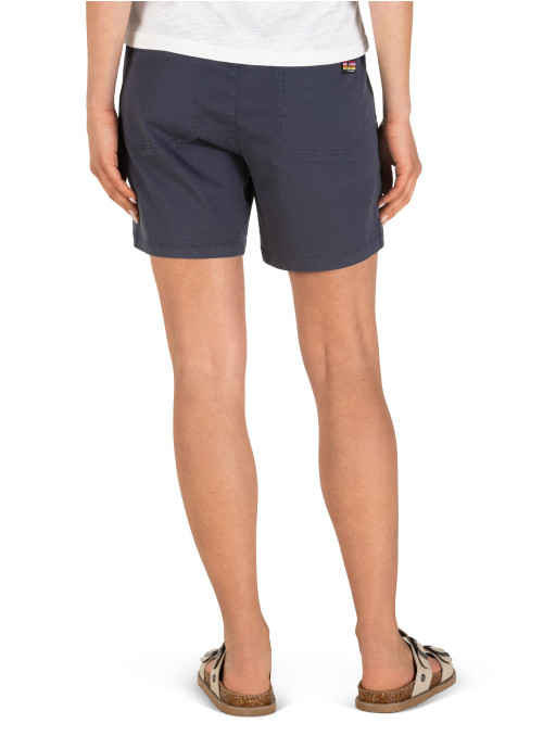Short casual azul de mujer en Tencel y spandex, ideal para climas cálidos.