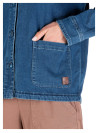 Chaqueta azul casual de mujer, caída natural y suave elasticidad, perfecta para oficina o salidas.