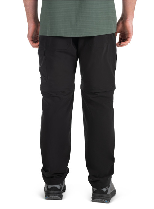 Pantalón negro casual para hombre, diseño técnico stretch, combina suavidad y libertad de movimiento.