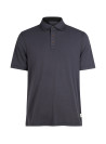 Textura jaspeada en polera gris para hombre, estilo versátil.