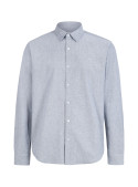Textura suave y ligera de la camisa gris de algodón para hombre.