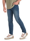 Jeans de hombre en azul, con pretina de pasadores, versátil para combinar con diferentes prendas.