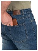 Pantalón azul de hombre, cómodo y flexible, ideal para uso diario o eventos casuales.