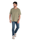 Jeans azul casual para hombre de algodón y spandex con diseño de cinco bolsillos.