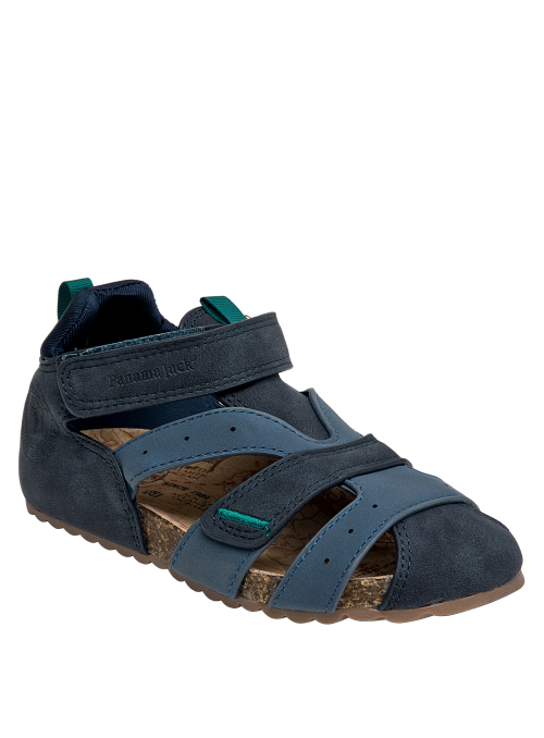 Calzado infantil azul, estilo casual, construcción sintética, versátil para actividades diarias.