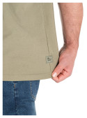 Polera casual verde de algodón con terminaciones prolijas.