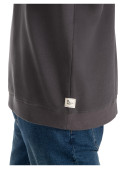 Polerón para hombre gris, estilo casual, confección resistente de algodón y poliéster.