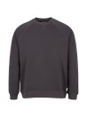 Polerón gris casual masculino, mezcla de algodón y poliéster, ideal para uso diario.