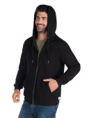 Polerón negro para hombre, estilo versátil para looks urbanos o sport.