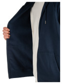 Estilo casual en polerón azul para hombre, suave y resistente.