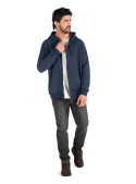 Diseño limpio y clásico en polerón azul para hombre, perfecto para uso diario.