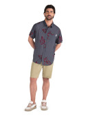 Short casual beige para hombre, tejido suave y elástico para comodidad diaria.