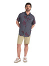 Short casual beige para hombre, tejido suave y elástico para comodidad diaria.