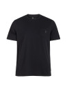 Tejido suave de algodón negro, perfecto para uso diario en combinaciones urbanas y relajadas.