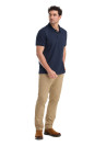 Polera azul casual de algodón para hombre, ideal para un look urbano y versátil.