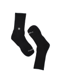 Calcetines unisex negros, prácticos para estilos casuales diarios.