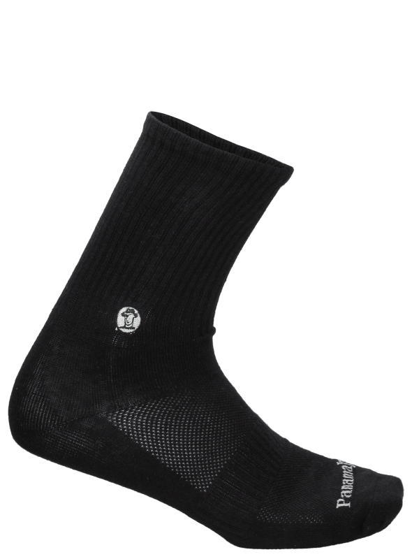 Calcetines negros básicos unisex, suaves y elásticos.