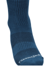 Calcetines azules unisex confeccionados en algodón, poliéster y elastano para uso diario.