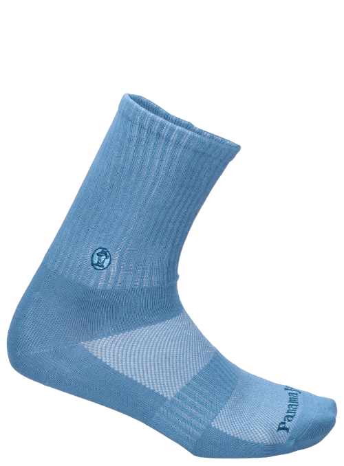 Textura suave de calcetines azules unisex para uso diario.