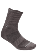 Detalle del tejido gris de los calcetines unisex para uso diario.