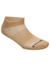 Detalle del tejido suave y flexible en calcetines camel unisex.