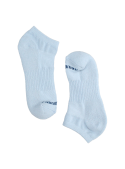 Calcetines unisex celestes para entrenamientos ligeros con zapatillas de running.