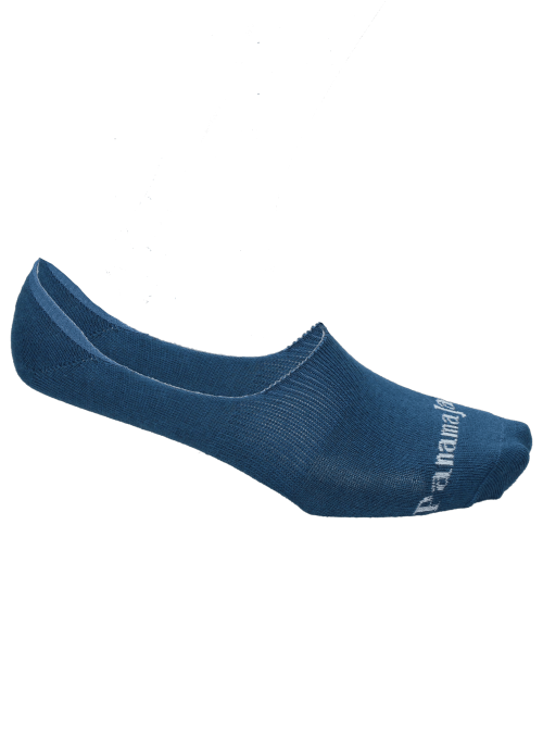 Calcetines azules unisex, confeccionados en algodón, poliamida y elastano para ajuste flexible.