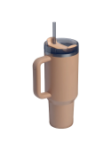 Vasos naranjo para niño estilo outdoor, fabricados en acero inoxidable, ideales para actividades al aire libre.