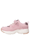 Zapatilla sintética rosada para niña, estilo casual, perfecta para combinar con jeans y shorts.