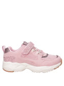 Calzado urbano rosado para niña, estilo casual, forro textil suave para uso diario y aventuras.