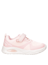 Zapatilla sintética rosada para niña, estilo versátil, recomendada para paseos urbanos y actividades al aire libre.