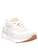 Zapatilla blanca para niña, estilo sencillo, ideal para usar con chaqueta o parka.