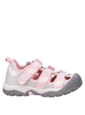 Sandalia flexible gris para niña, diseño cómodo, perfecta para explorar calles y plazas.