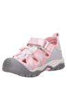 Sandalia urbana gris para niña, estilo casual, ideal para actividades al aire libre.