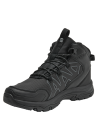 Botín outdoor negro para hombre, estilo moderno, ideal para trekking urbano y senderismo.