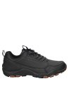Zapato de senderismo negro para hombre, estilo funcional, perfecto para entornos urbanos y naturales.