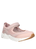 Zapatilla ligera rosada para niña, estilo urbano, adecuada para jugar y explorar en la ciudad.