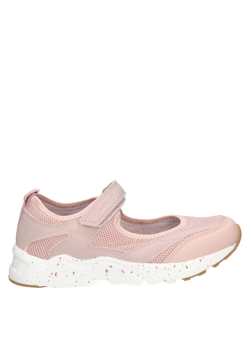 Zapatilla ligera rosada para niña, estilo urbano, adecuada para jugar y explorar en la ciudad.