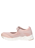 Calzado sintético rosado para niña, diseño casual, recomendado para el fin de semana y actividades al aire libre.