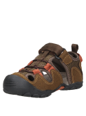 Sandalia urbana infantil café, estilo casual, ideal para actividades al aire libre.