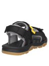 Calzado negro para niño, diseño de punta abierta, recomendado para escapadas de fin de semana.